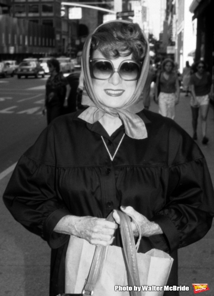 Maureen O&#39;Hara walking on Madison Avenue on July 14, 1981 in New York City. Photo