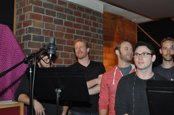 Exclusive Photo Coverage: LES MISERABLES Company Gathers in the Recording Studio for Carols For A Cure!  Image