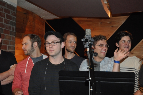 Exclusive Photo Coverage: LES MISERABLES Company Gathers in the Recording Studio for Carols For A Cure!  Image
