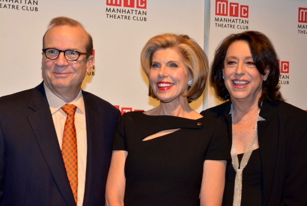 Barry Grove (Executive Producer Manhattan Theatre Club), Christine Baranski and Lynne Photo