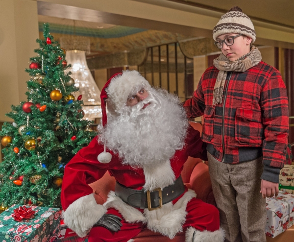 Santa and Ralphie (Michael Harp) don''t see eye to eye. Photo