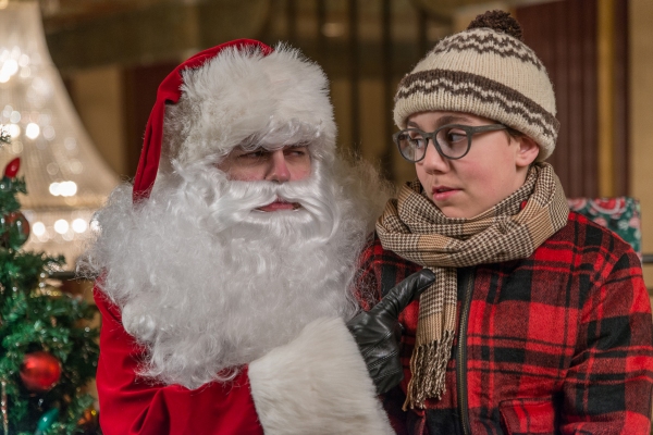 Santa and Ralphie (Michael Harp) don''t see eye to eye. Photo