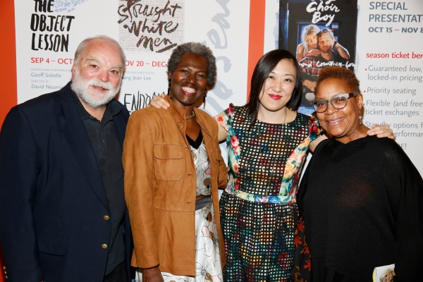 Richard Riehle, Elise Woodson, playwright/ Young Jean Lee and actress Juanita Jenning Photo