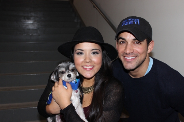 Photo Flash: ON YOUR FEET! Gets a Visit from Tinkerbelle the Dog Image