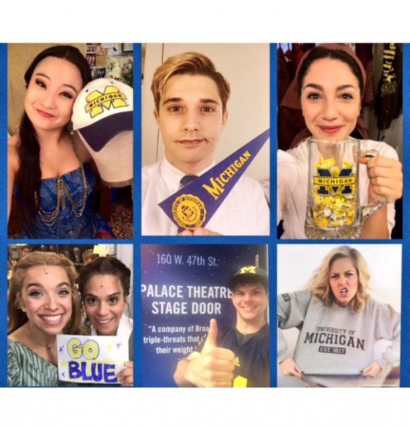 Photo Flash: Saturday Intermission Pics, 11/28- Broadway Says 'Go Blue,' Plus the Casts of THE KING AND I and More! 