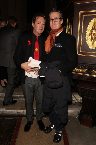 LONDON, ENGLAND - NOVEMBER 25:  (L-R) Julian Clary and Rupert Everett attends ''A Sou Photo