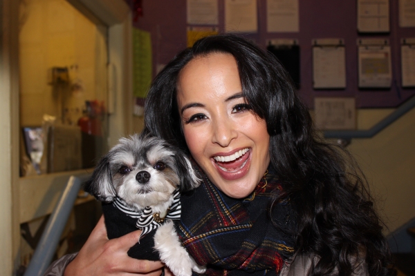 Photo Flash: ALADDIN Cast Members Get Special Visit From Tinkerbelle the Dog 