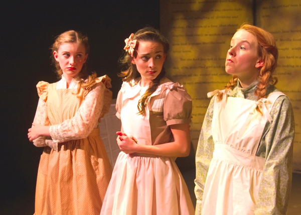 Maddie Bourgeois, Emma Nossal and Angela Griswold as Prissy, Josie and Anne Photo