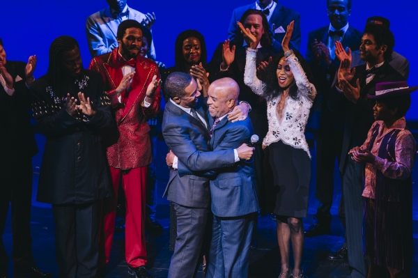 Charles Randpolph-Wright and Berry Gordy (center) with the cast of MOTOWN THE MUSICAL Photo