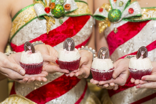 Photo Flash: The Rockettes Nibble Red Velvet Cupcakes at Magnolia Bakery 