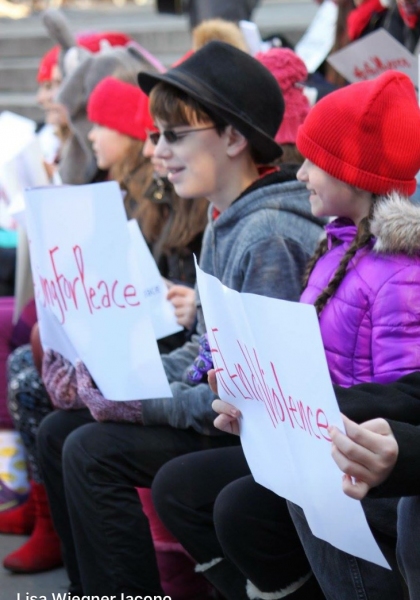 Photo Flash: Broadway Kids Sing for Peace in Times Square Image