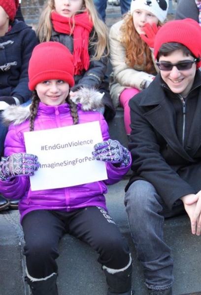 Photo Flash: Broadway Kids Sing for Peace in Times Square Image