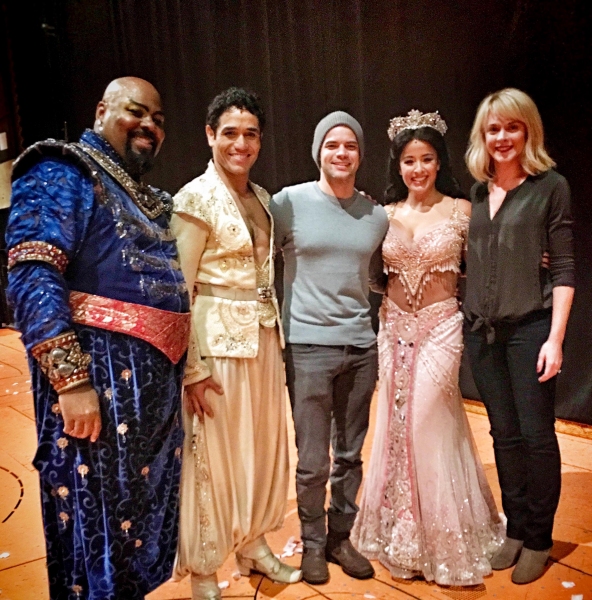 Photo Flash: Jeremy Jordan & Ashley Spencer Visit ALADDIN on Broadway Image