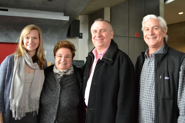 Caroline Hewitt (Anna Fitzgerald) with Ellen Berelson and board members Larry Franks  Photo