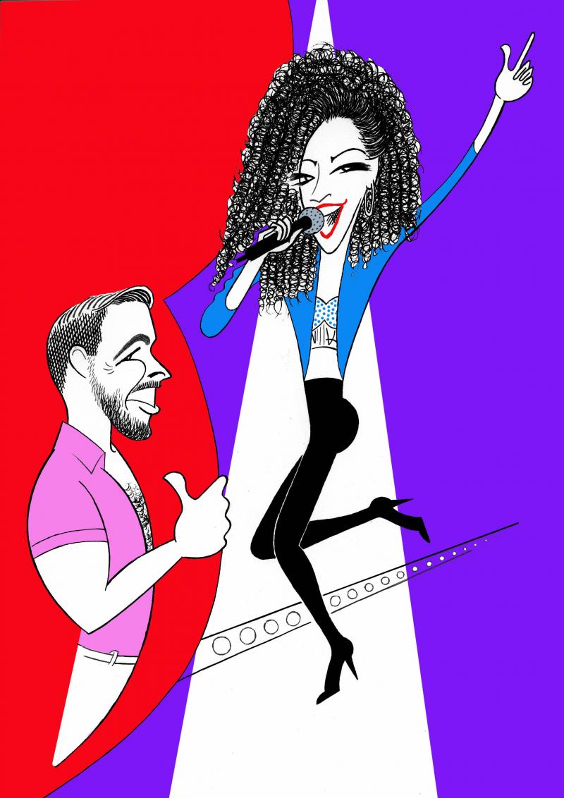 BWW Exclusive: Ken Fallin Draws the Stage - ON YOUR FEET! Image