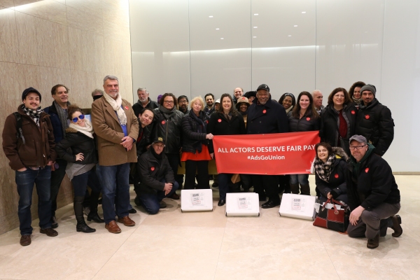 Photo Flash: SAG-AFTRA Members Call for Fair Pay at Droga5 Headquarters Image