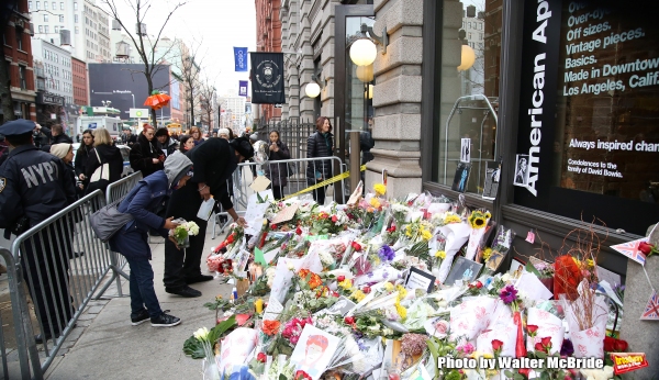 Photo Coverage: Fans Tribute David Bowie Outside of LAZARUS Image