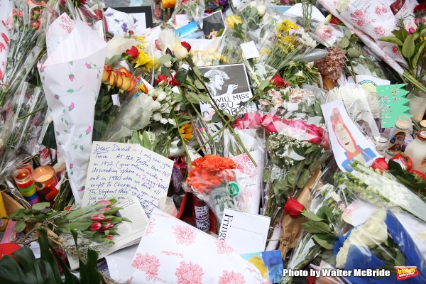 Photo Coverage: Fans Tribute David Bowie Outside of LAZARUS Image