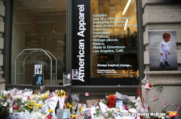 Photo Coverage: Fans Tribute David Bowie Outside of LAZARUS Image