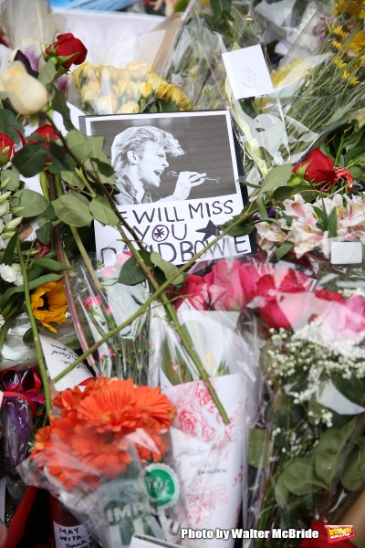 Photo Coverage: Fans Tribute David Bowie Outside of LAZARUS Image