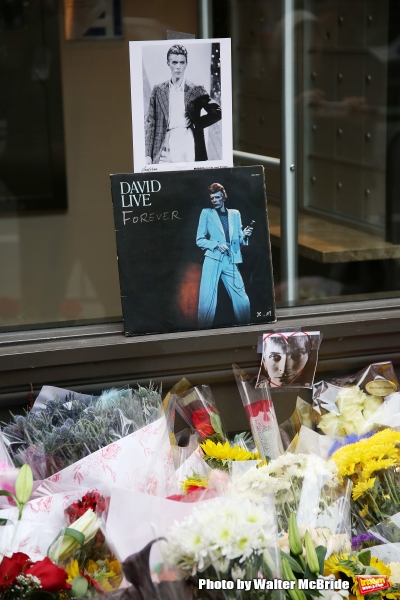 Photo Coverage: Fans Tribute David Bowie Outside of LAZARUS Image
