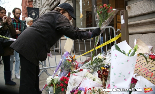 Photo Coverage: Fans Tribute David Bowie Outside of LAZARUS Image