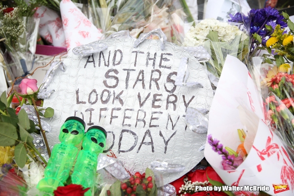 Photo Coverage: Fans Tribute David Bowie Outside of LAZARUS Image