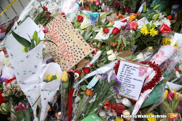 Photo Coverage: Fans Tribute David Bowie Outside of LAZARUS Image