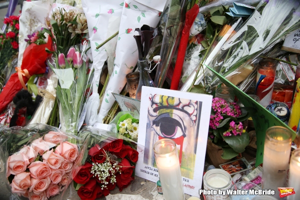 Photo Coverage: Fans Tribute David Bowie Outside of LAZARUS Image