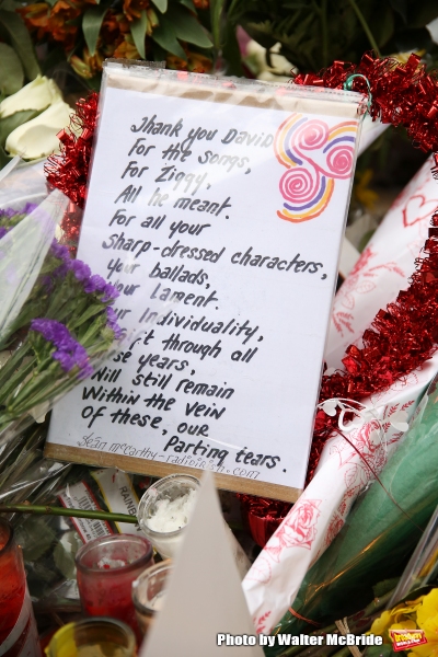 Photo Coverage: Fans Tribute David Bowie Outside of LAZARUS Image