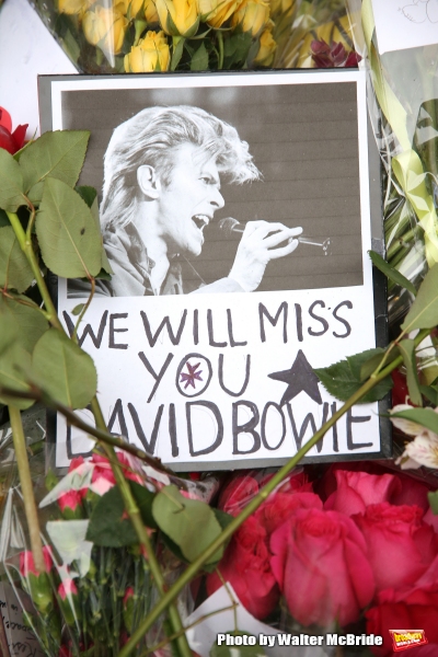 Photo Coverage: Fans Tribute David Bowie Outside of LAZARUS Image