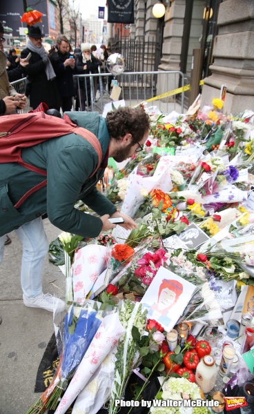 Photo Coverage: Fans Tribute David Bowie Outside of LAZARUS Image