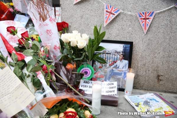 Photo Coverage: Fans Tribute David Bowie Outside of LAZARUS Image
