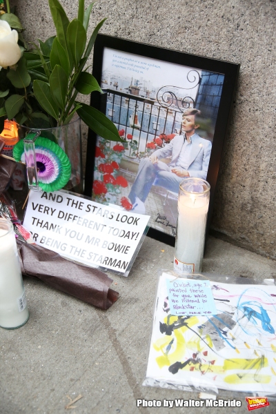 Photo Coverage: Fans Tribute David Bowie Outside of LAZARUS Image