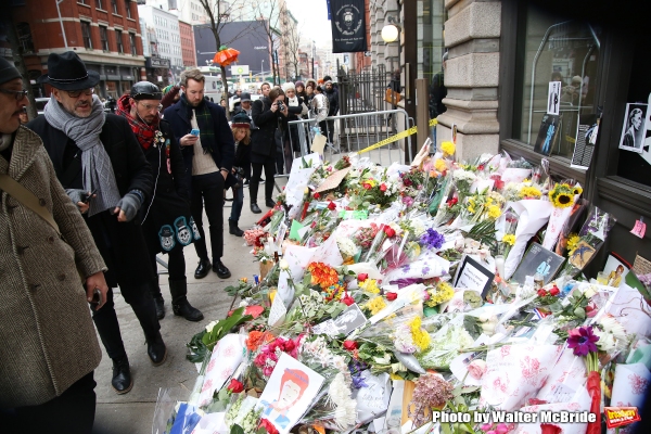 Photo Coverage: Fans Tribute David Bowie Outside of LAZARUS Image