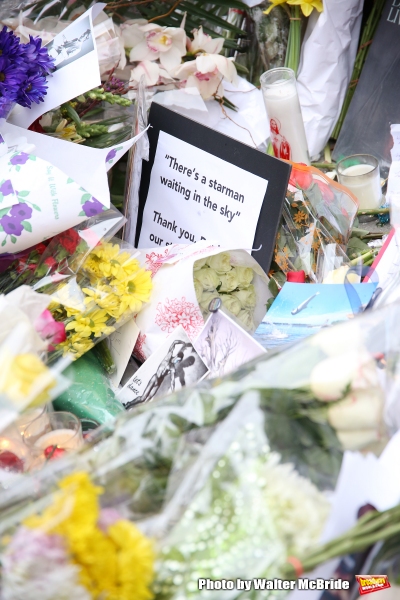 Photo Coverage: Fans Tribute David Bowie Outside of LAZARUS Image