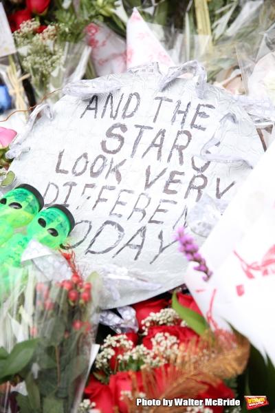 Photo Coverage: Fans Tribute David Bowie Outside of LAZARUS 