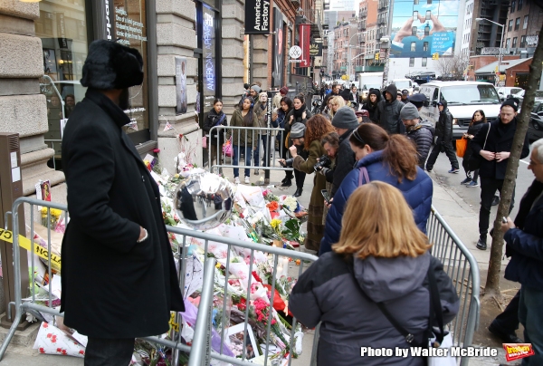 Photo Coverage: Fans Tribute David Bowie Outside of LAZARUS Image