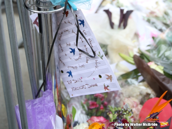 Photo Coverage: Fans Tribute David Bowie Outside of LAZARUS Image