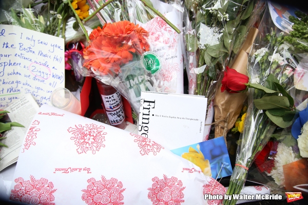 Photo Coverage: Fans Tribute David Bowie Outside of LAZARUS Image