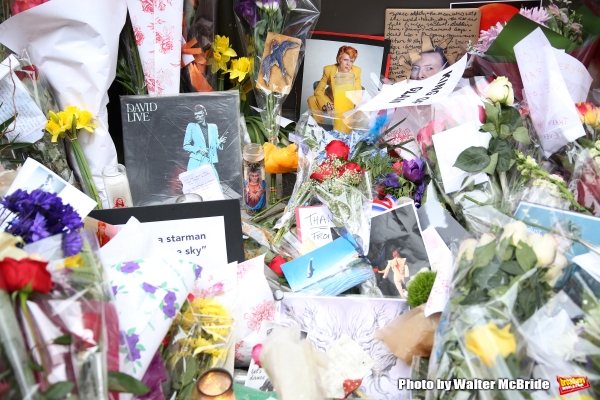 Photo Coverage: Fans Tribute David Bowie Outside of LAZARUS Image