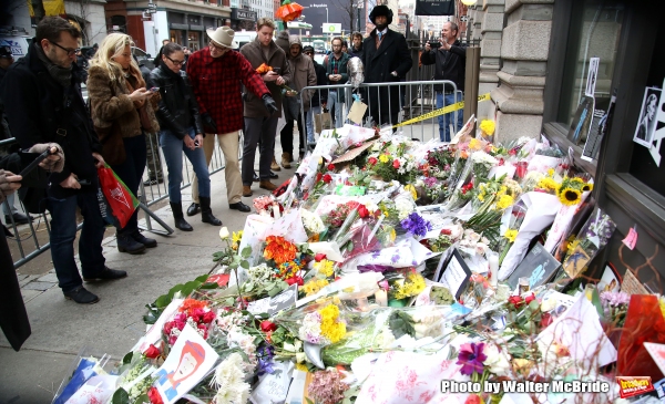 Photo Coverage: Fans Tribute David Bowie Outside of LAZARUS Image