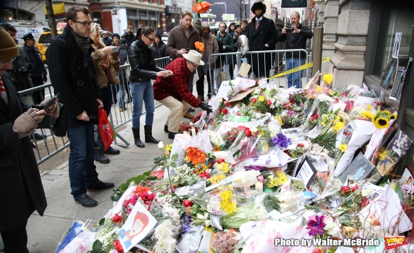 Photo Coverage: Fans Tribute David Bowie Outside of LAZARUS Image