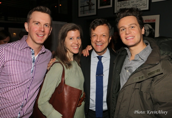 Jesse Rude, Liz Paley, Jim Caruso and Jonathan Groff Photo