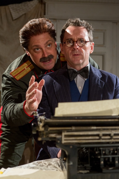 Ross DeGraw as Joseph Stalin and Brian J. Carter as Mikhail Bulgakov Photo