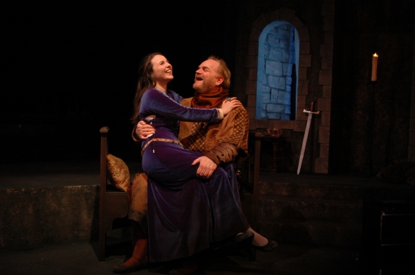 Emma Vescovo as the determined Alais has a flirtatious moment with Charles K. Hodges  Photo