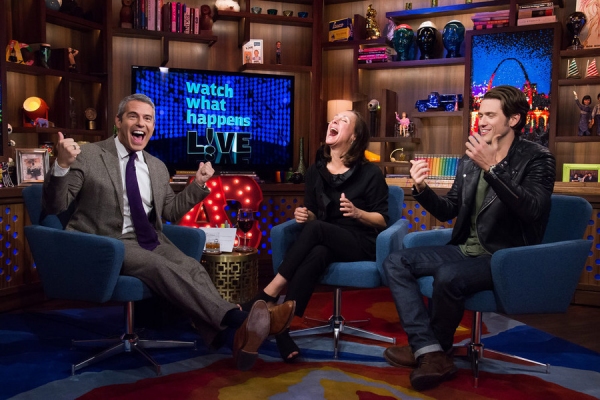 WATCH WHAT HAPPENS LIVE -- Episode 13015 -- Pictured: (l-r) Andy Cohen, Laurie Metcal Photo