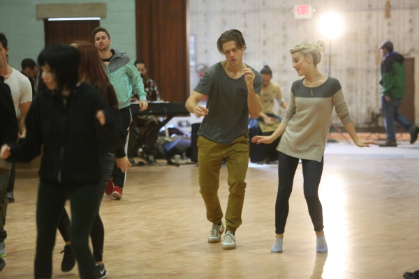 GREASE: LIVE: (L-R): Aaron Tveit and Julianne Hough rehearse for GREASE: LIVE airing  Photo