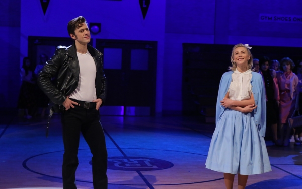 GREASE: LIVE: (L-R) Aaron Tveit and Julianne Hough rehearse for GREASE: LIVE airing L Photo