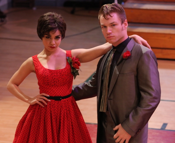 GREASE: LIVE: (L-R) Vanessa Hudgens and Sam Clark rehearse for GREASE: LIVE airing LI Photo